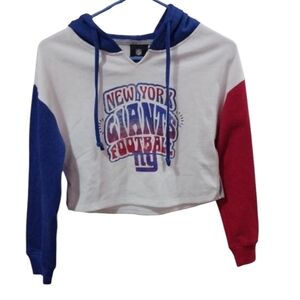NFL Red and White Cropped Sweatshirt (Girls)